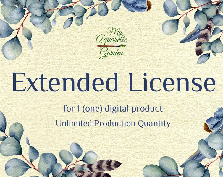 MyAquarelleGarden.com Extended License cover