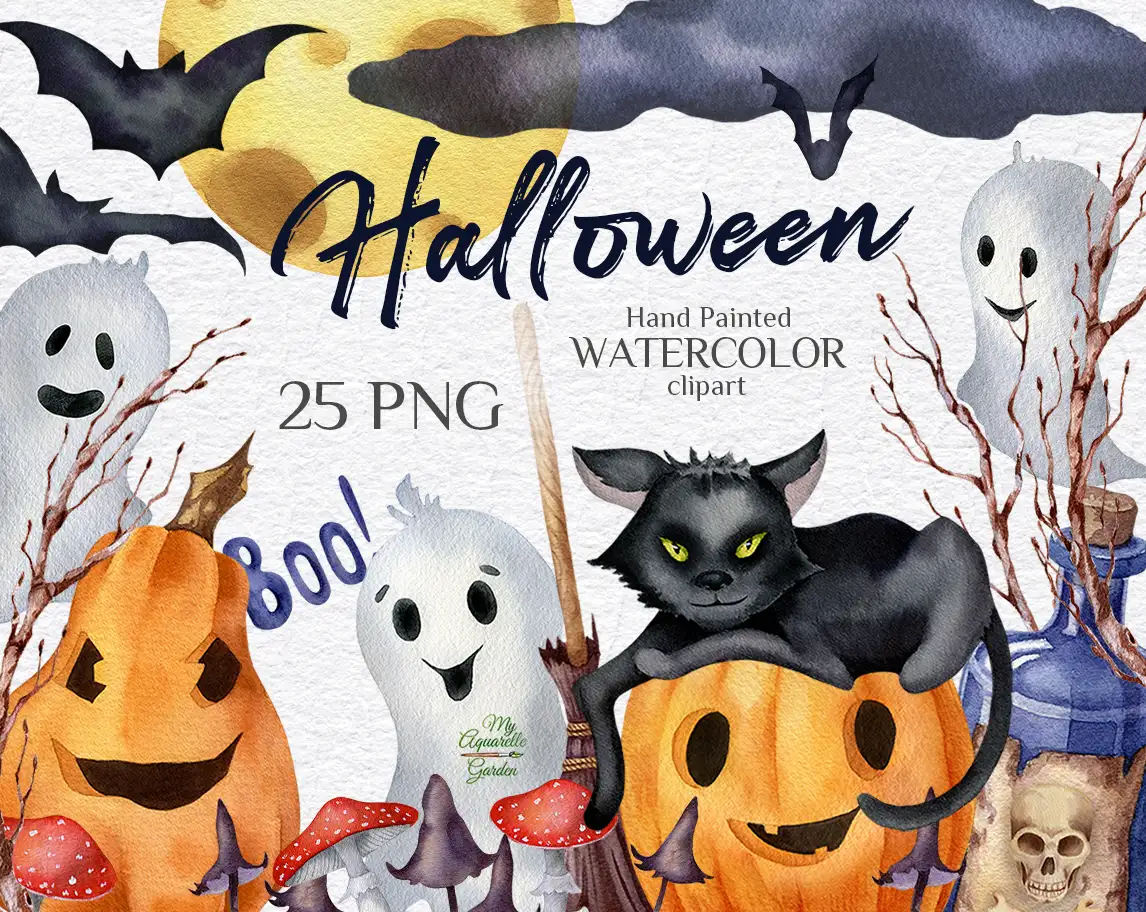 halloween-watercolor-hand-painted-clipart-by-myaquarellegarden