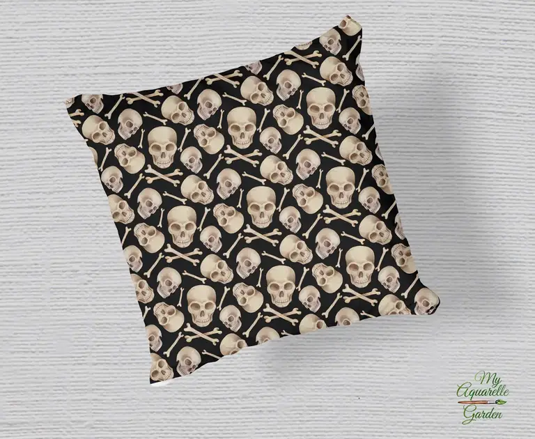 Halloween seamless pattern. Digital paper. Mockup-pillow.