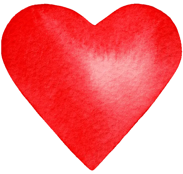 Red hearts. Watercoolor hand-painted clipart by MyAquarelleGarden.